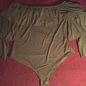 Olive Green Bodysuit✨ ( Classy & Sassy )